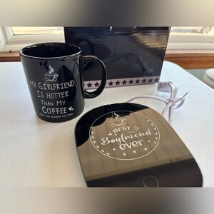 Best Boyfriend Ever Black Mug & Warmer Set